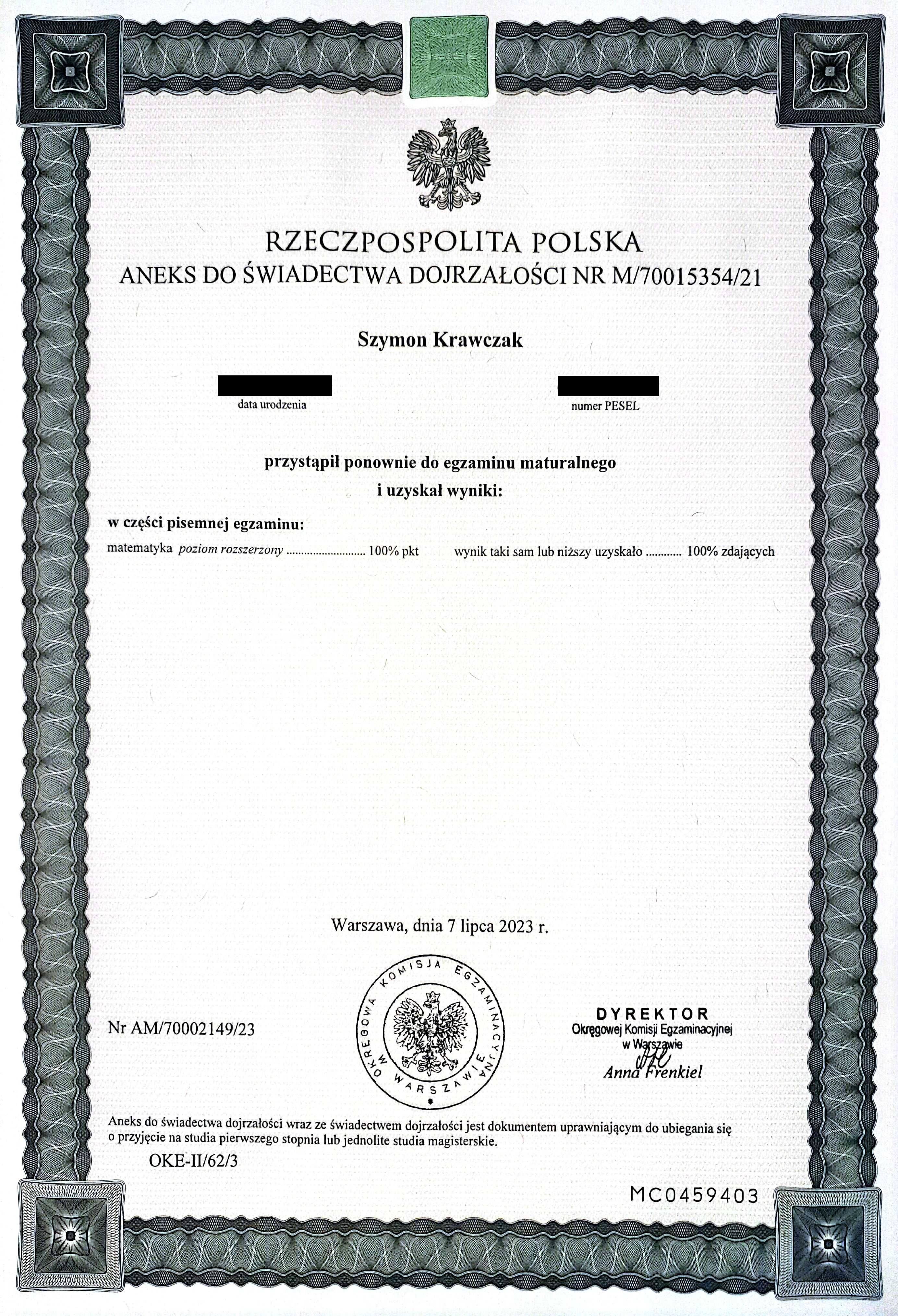 Korepetycje Matematyka / Informatyka | Matura / Konkursy przedmiotowe