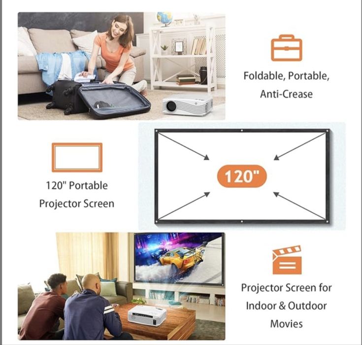 Мультимед. проектор DR.Q Ak-50 full hd led 6000 Лм WiFi з динаміками.