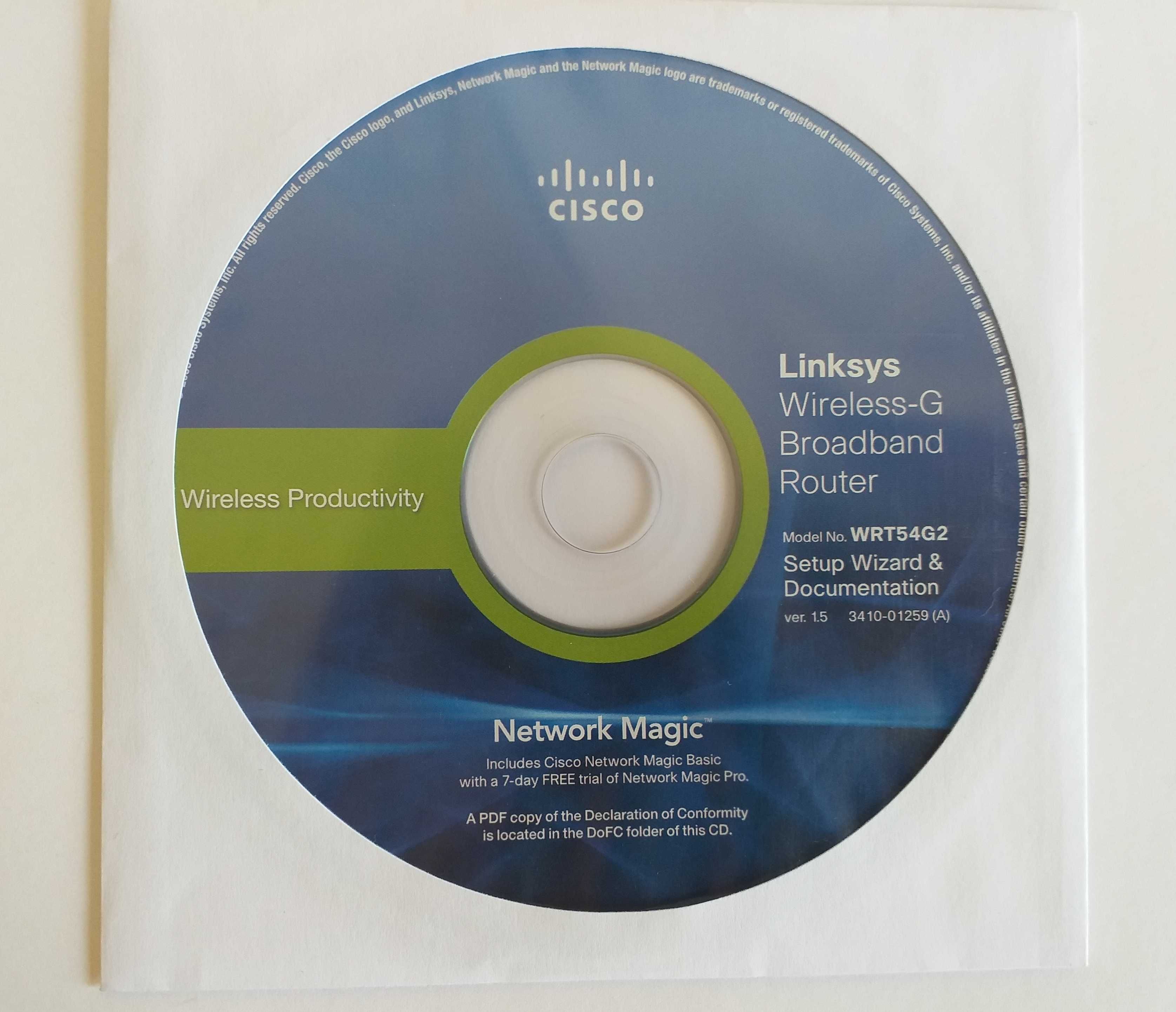 Router WiFi: Linksys/Cisco WRT54G2 Wireless-G Broadband