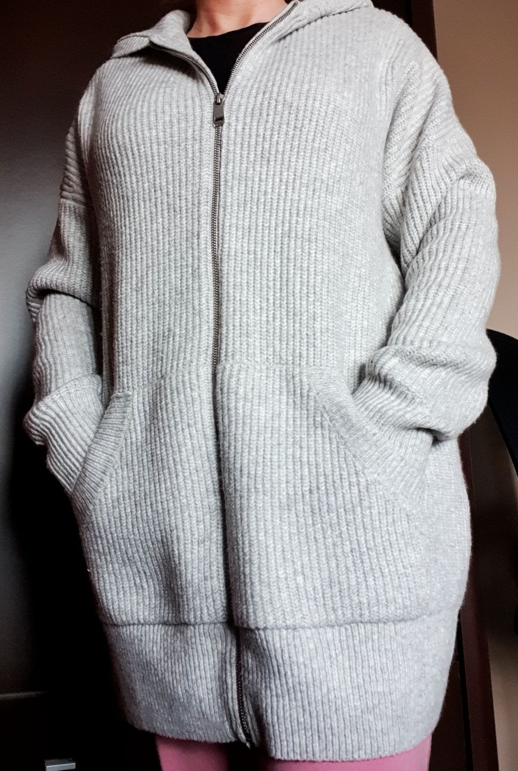 Sweter damski z kapturem h&m, Sweter damski M, sweter zimowy M, swetr