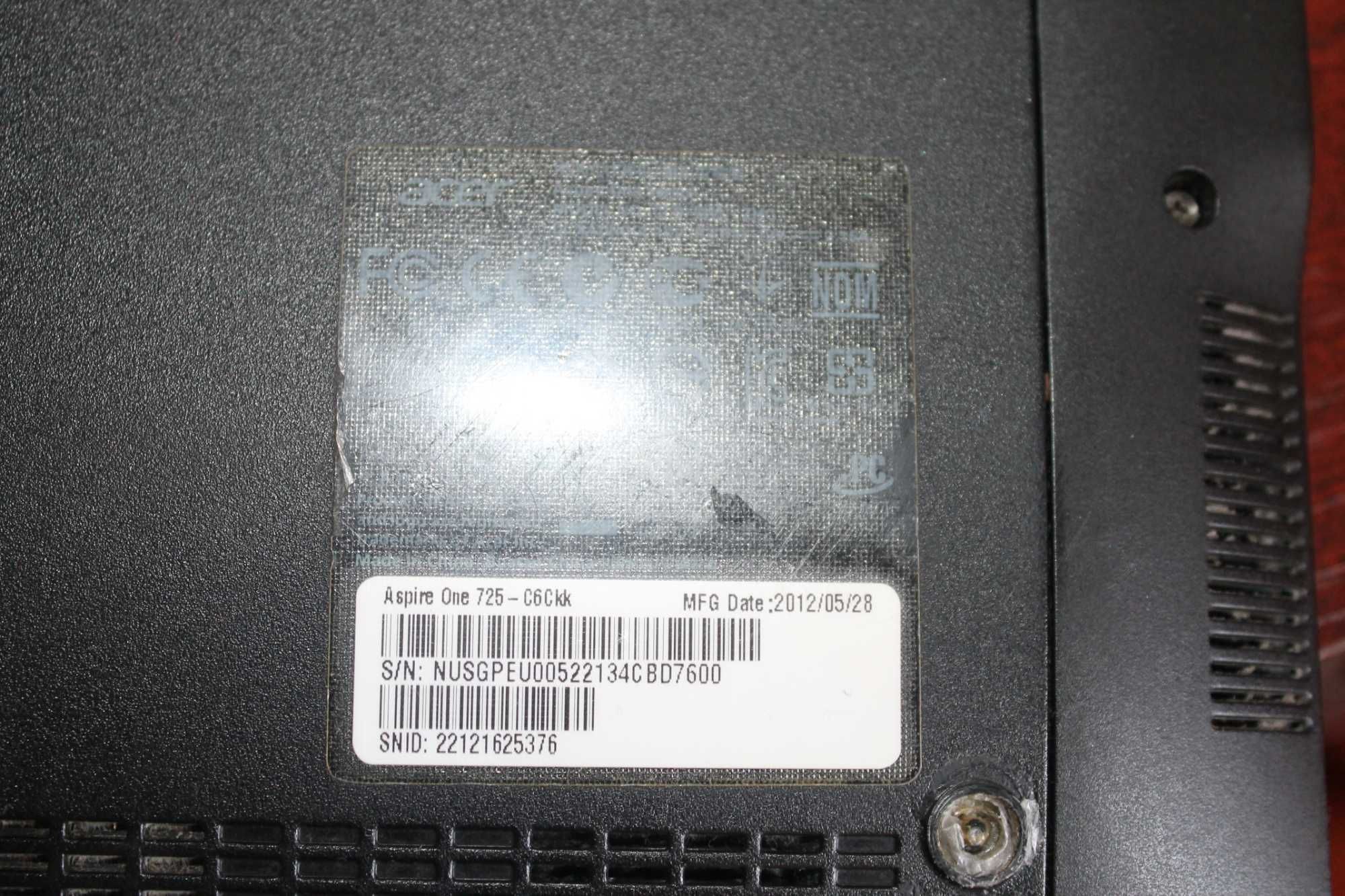 laptop Acer Aspire One 725