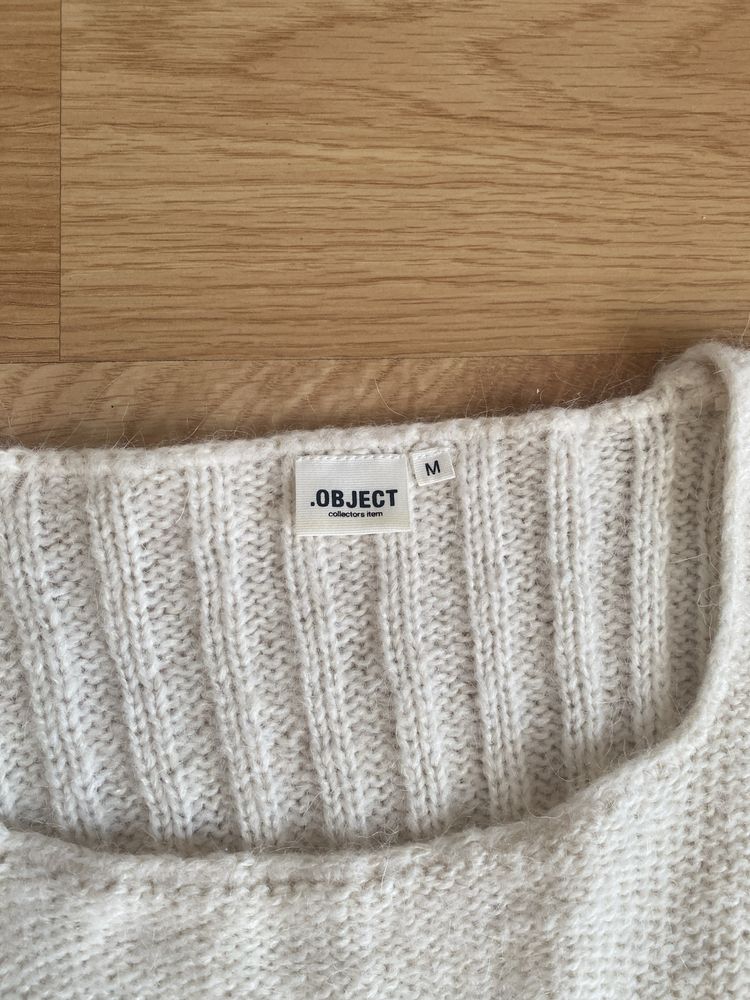 Sweter welniany Woolmark Blend,  tunika z alpaką