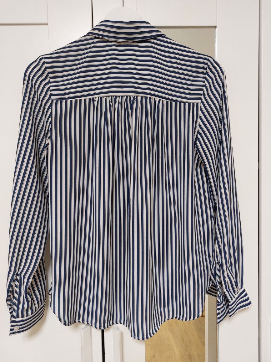 Koszula H&M w biało-granatowe paski