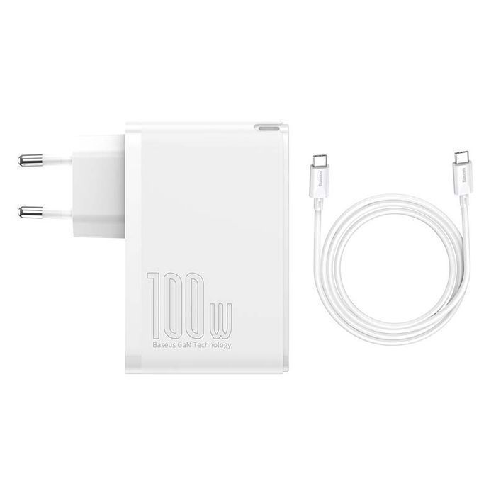Ładowarka Sieciowa Baseus Gan2 Pro, 2X Usb + 2X Usb-C, 100W, Eu