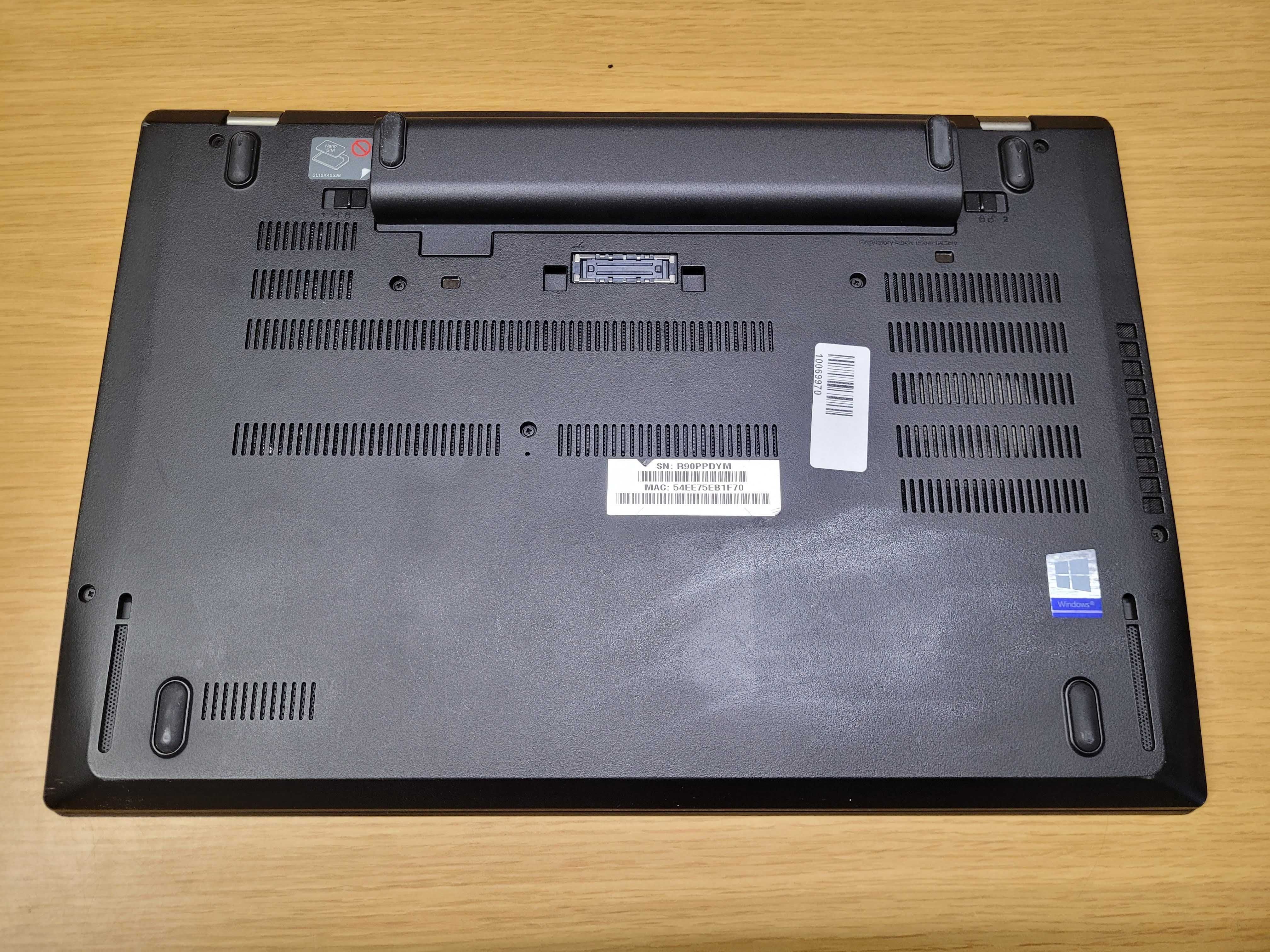 Lenovo ThinkPad T570 i5 / 8GB / 256GB / 15.6" FHD / bateria 24 + 48 Wh