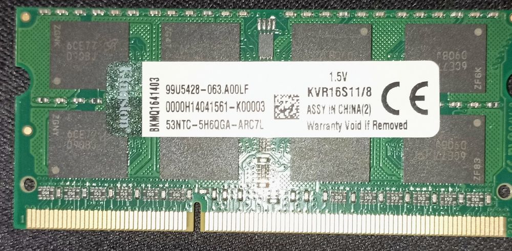 Módulo RAM Kingston KVR16S11/8 8GB DDR3 1600MHz SODIMM