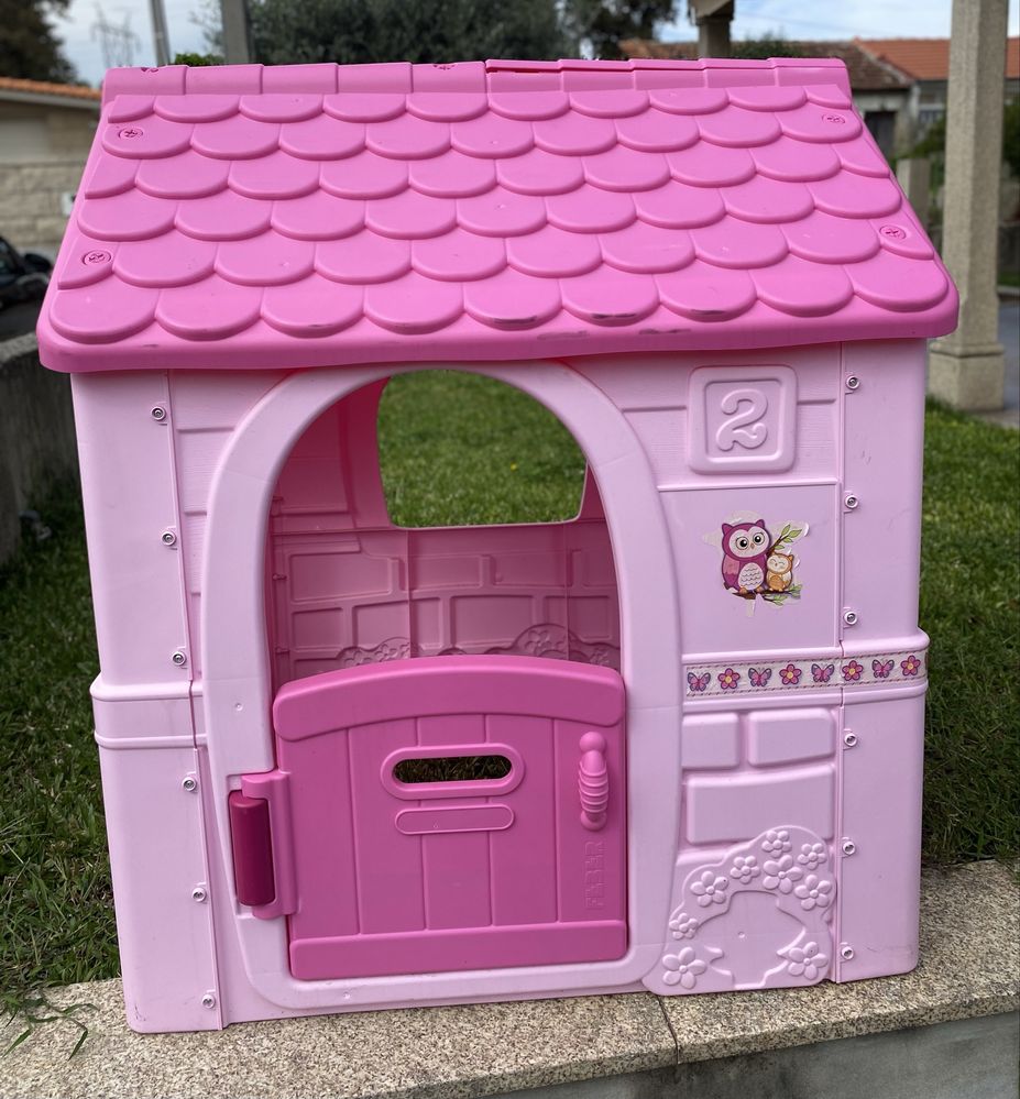 Casa grande infantil cor de rosa