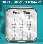 Komplet końcówek do Apple Pencil gen. 1/2 - zestaw 6szt