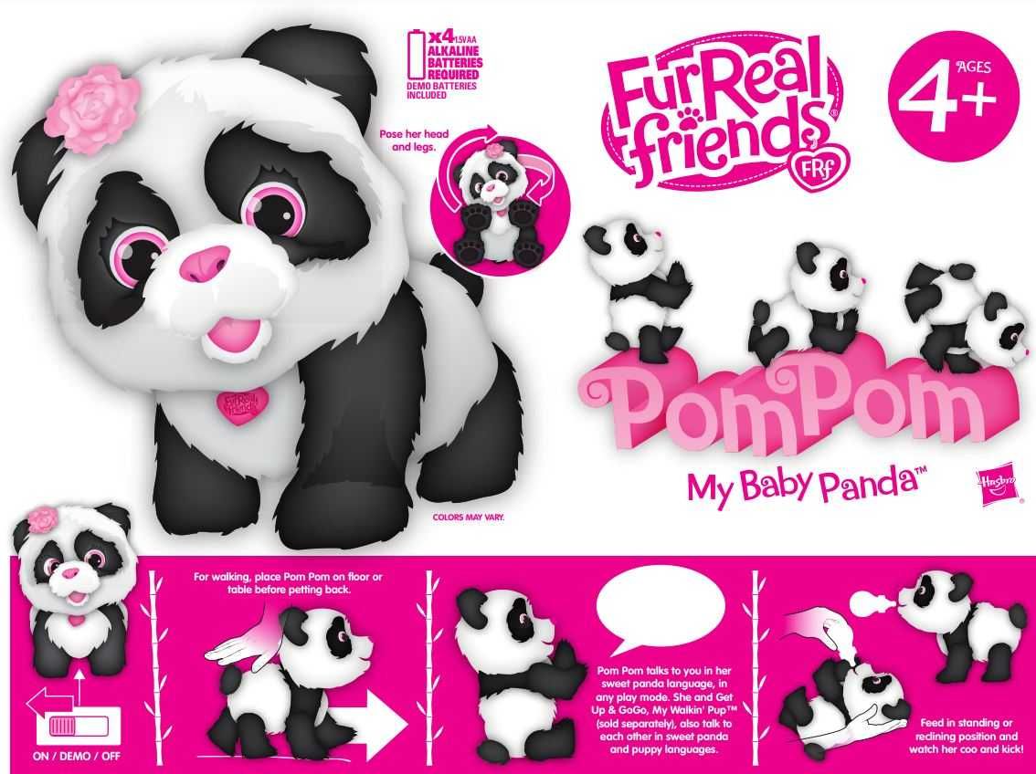 Panda interativo Furreal friends panda Pom Pom