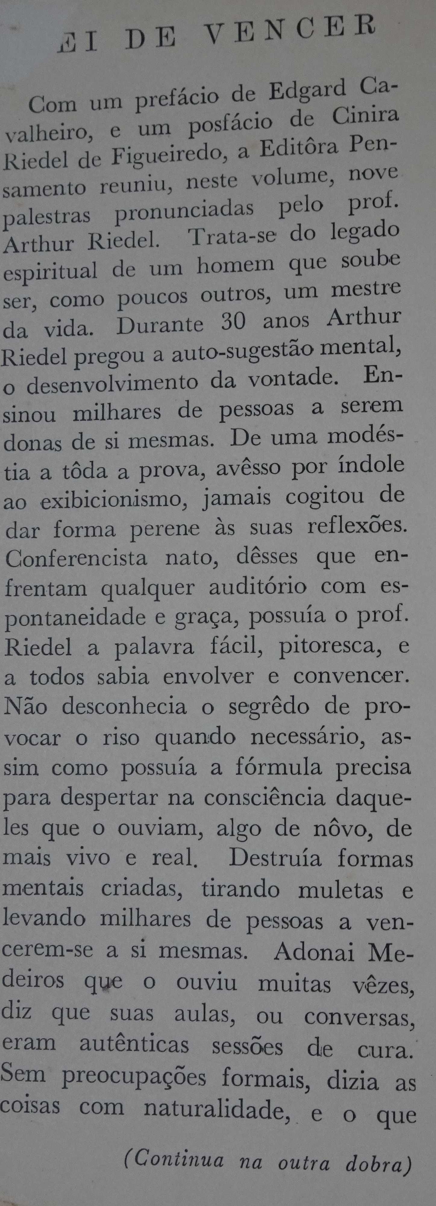 Hei de Vencer de Arthur Riedel