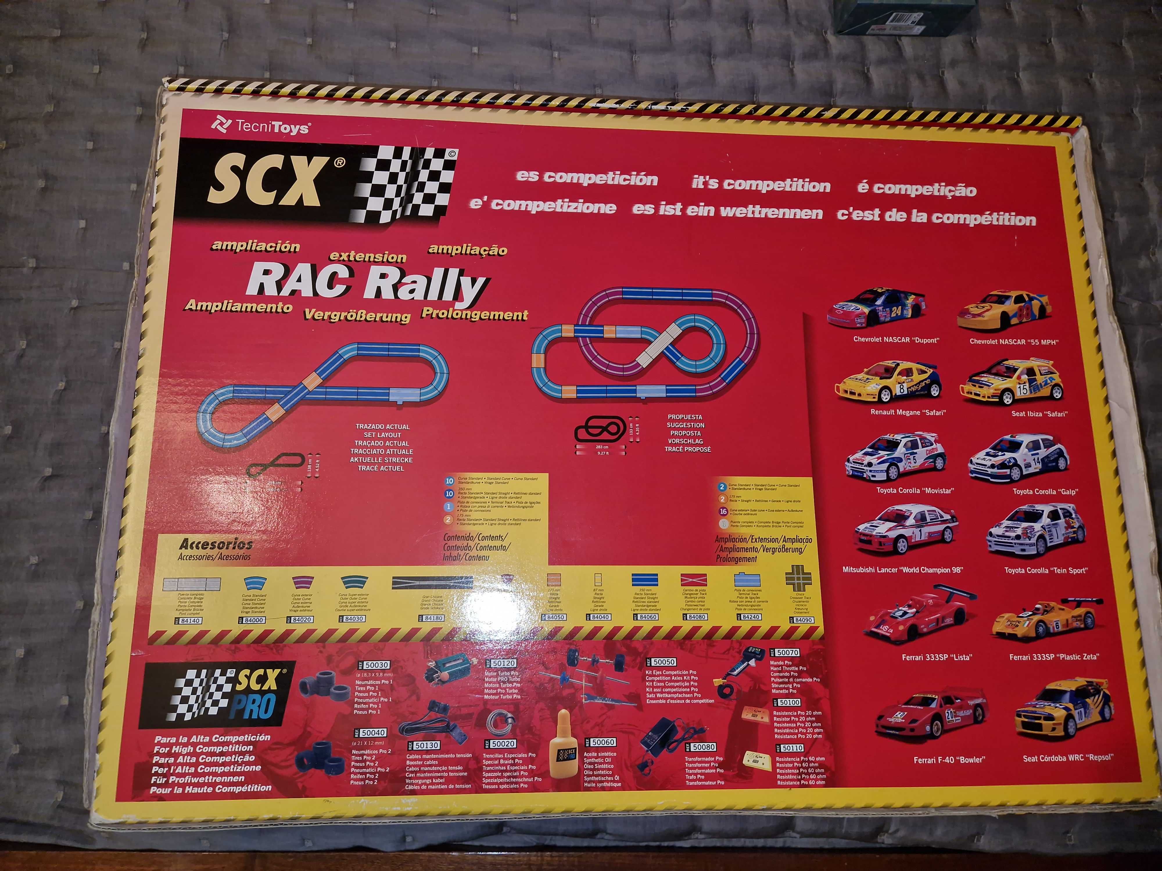 Pista SCX Rally com Caixa Original e Extras!
