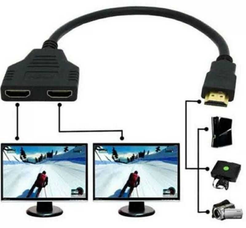 Rozdzielacz Spliter HDMI na 2xHDMI 23 cm 2xTV PS3 PS4 KAMERA