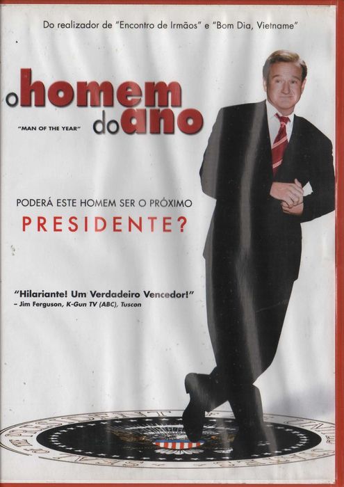 Dvd O Homem do Ano - comédia -Robin Williams-Christopher Walken-extras