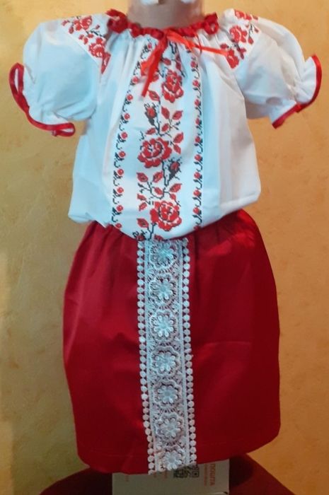 Українский костюм школярці 6 - 9 років вишиванка спідниця
