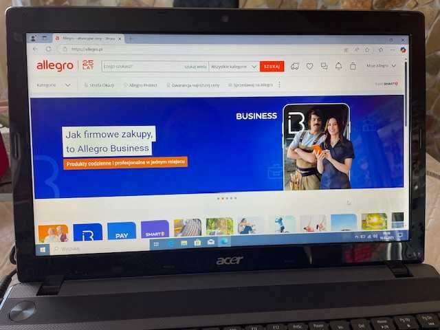 Laptop Acer procesor i3 matryca 15.6" sprawny sformatowany Windows 10