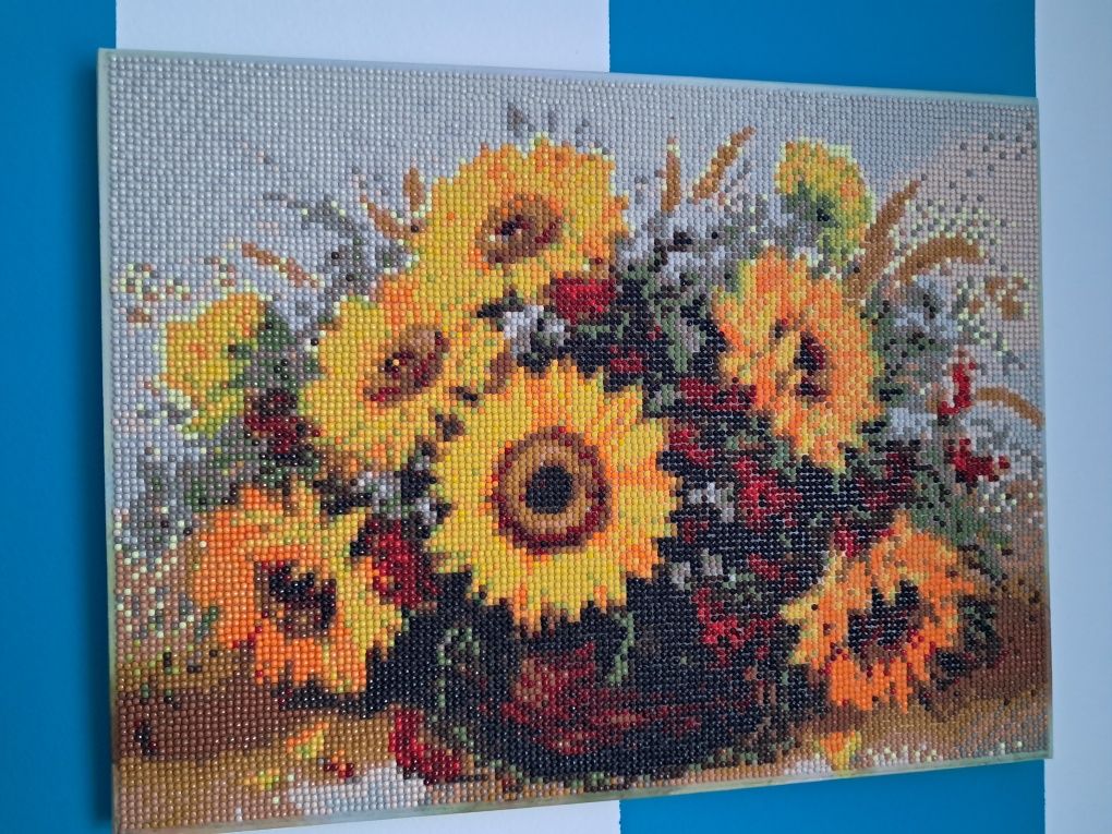 Wyklejany obraz na płycie 40x30 słoneczniki