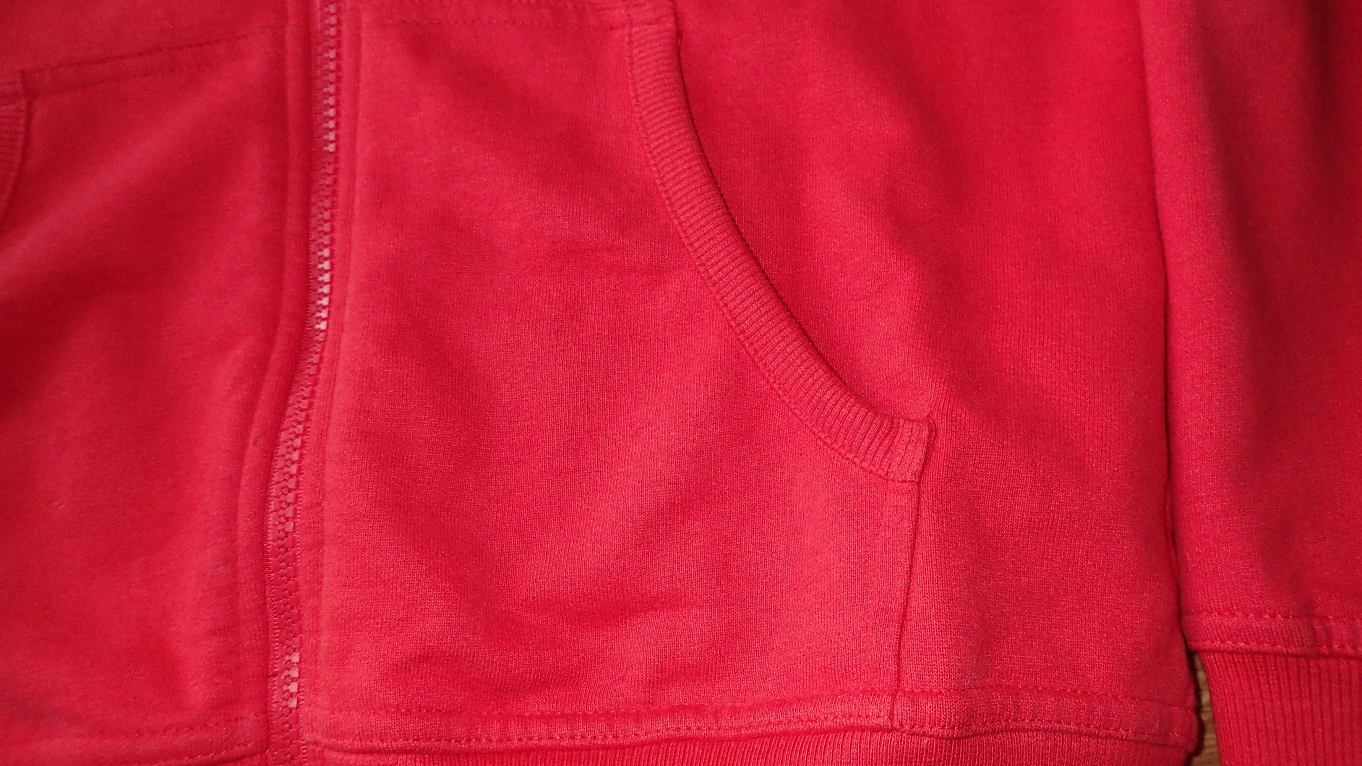 Bluza chłopięca czerwona rozpinana z kapturem Cool Club rozm. 152