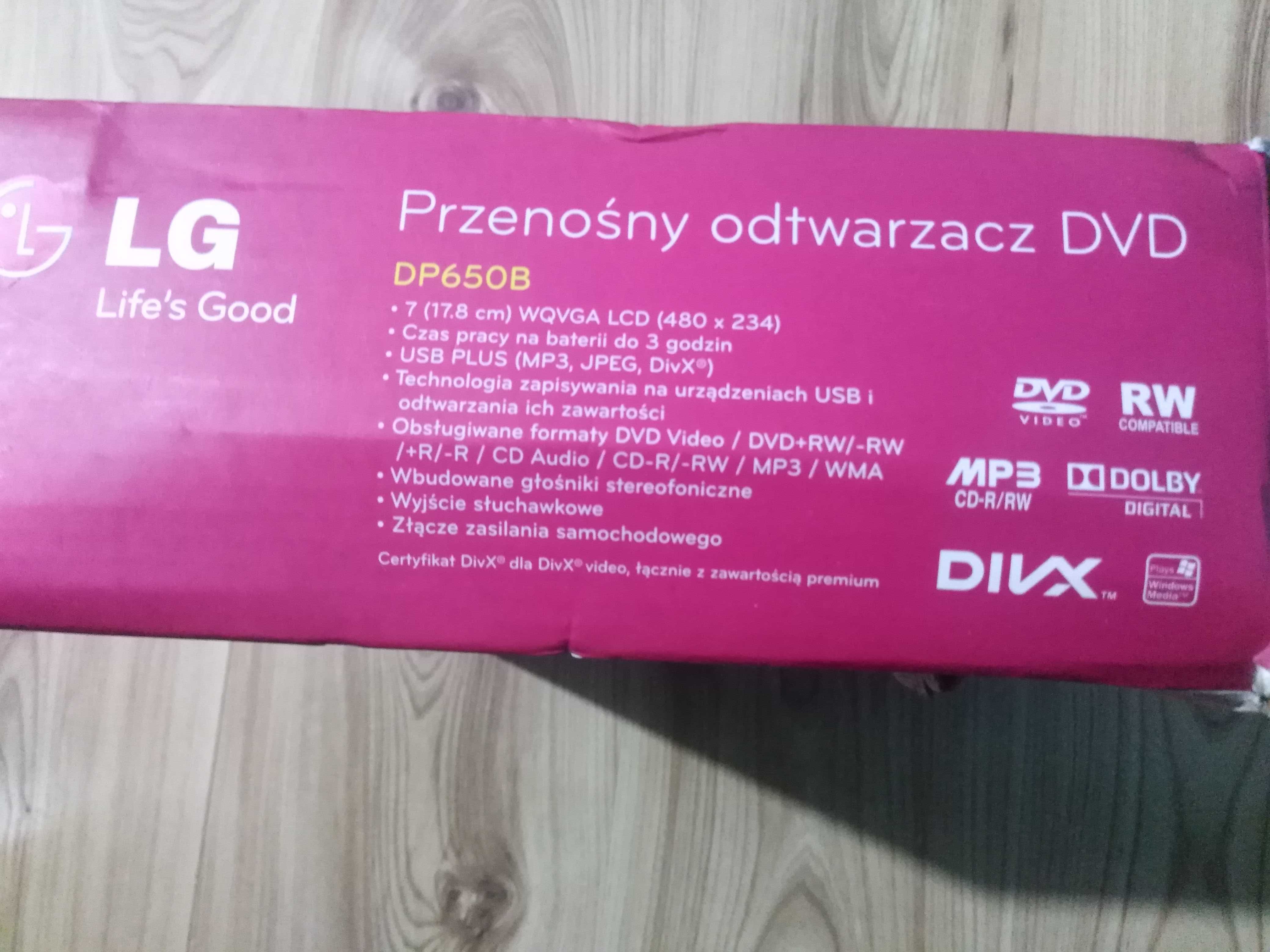 Przenośny odtwarzacz DVD  LG-DP650P