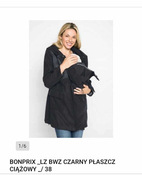 Płaszcz ciążowy i do noszenia dziecka