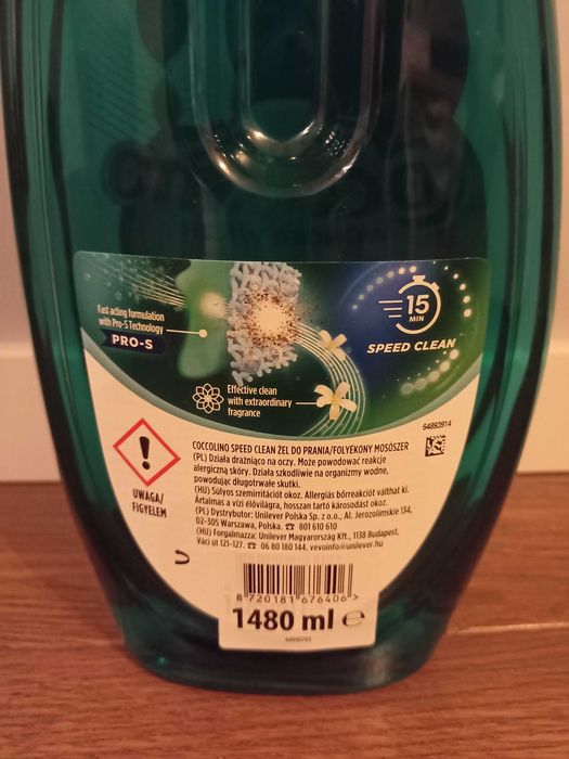 Coccolino Wonder Wash Speed Clean żel do prania w krótkich cyklach