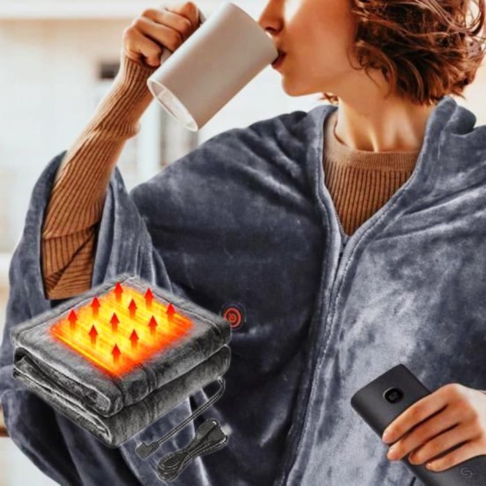Плед с подогревом,3 режимами USB Электроодеяло
