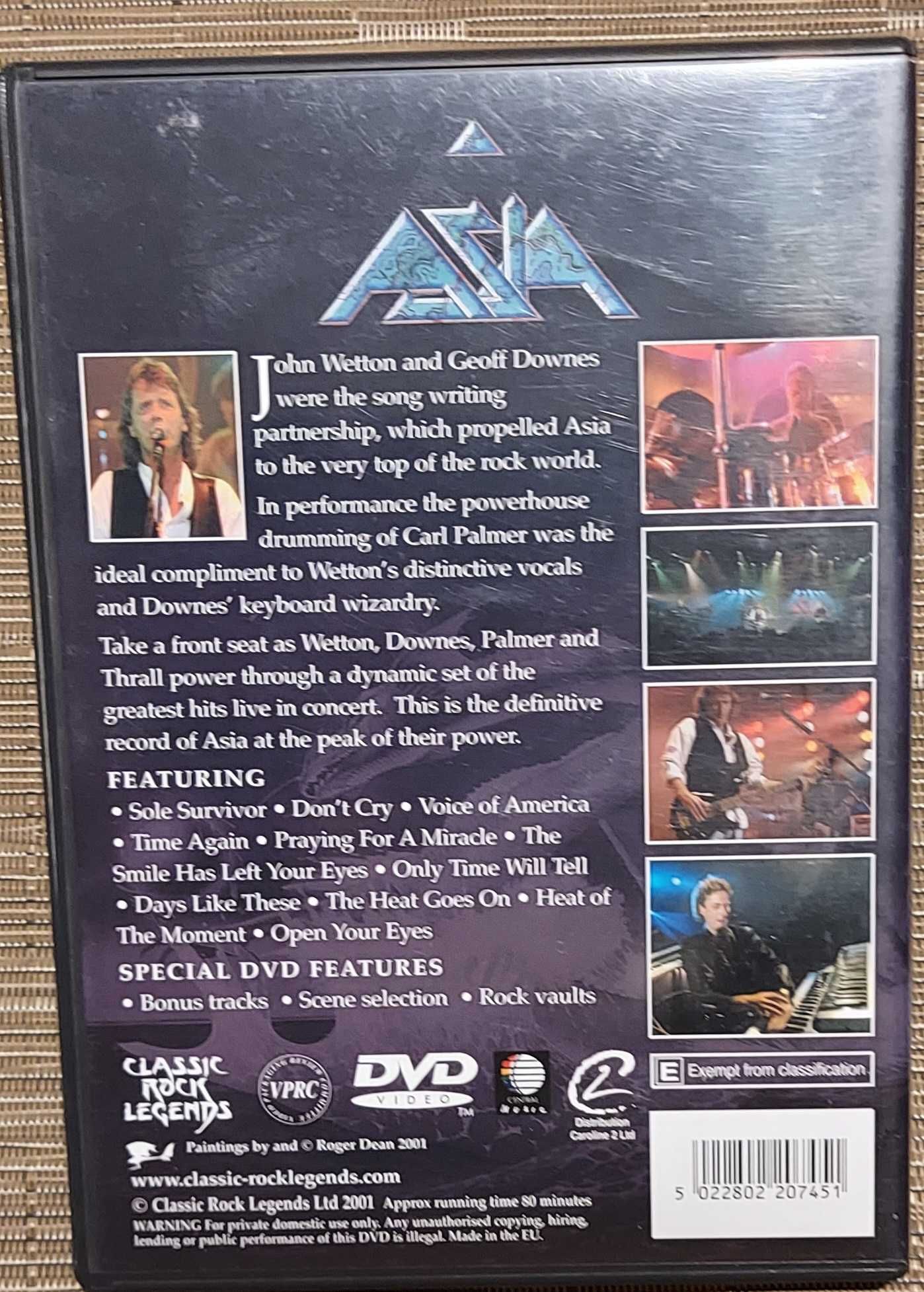 AZIA wspaniałe koncerty DVD i CD z 1990 i 2001r.