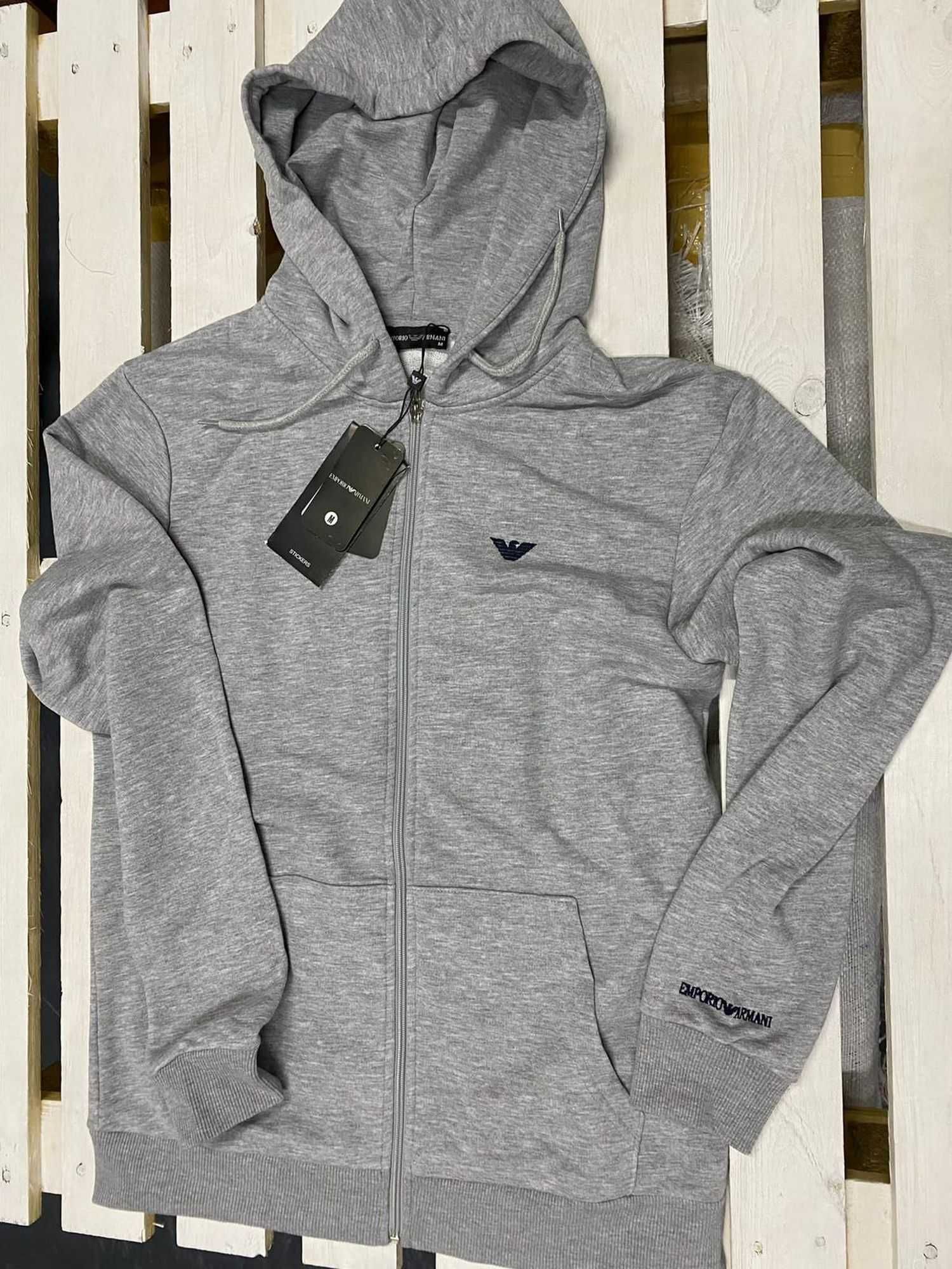 S-XXL Premium z kapturem rozpinana Bluza meska Emporio Armani Outlet