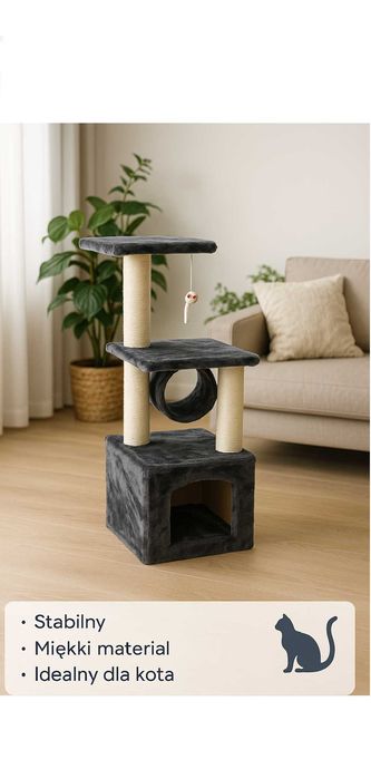 Funkcjonalny drapak domek dla kota NOWY