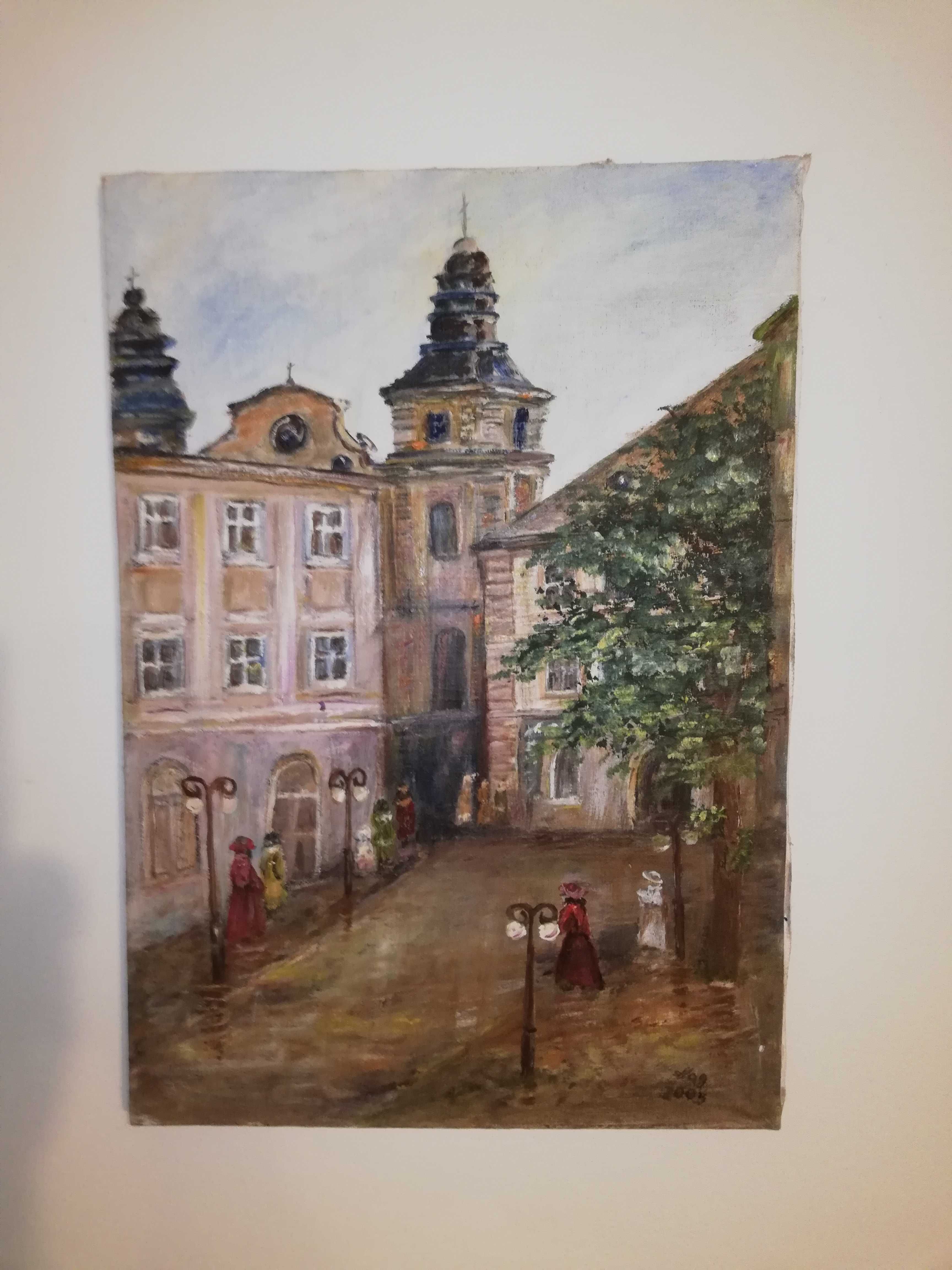 Obraz malowany na płótnie - Rynek w Przemyślu