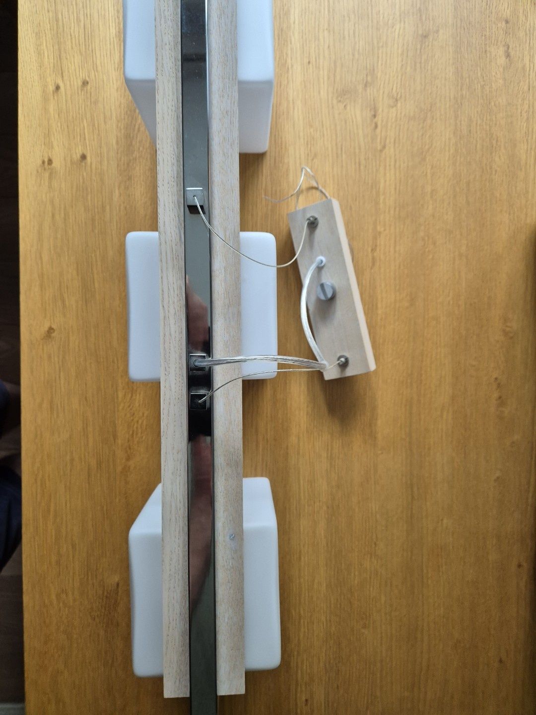Lampka sufitowa jasny dąb 3 kosze lampa na sufitowa wisząca