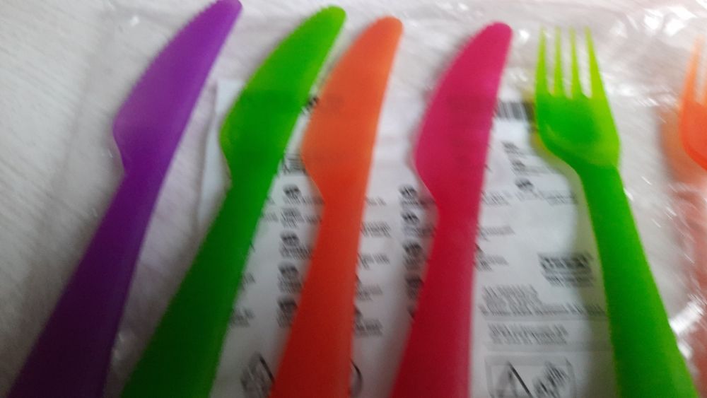 Nowe IKEA KALAS Sztućce plastikowe + Dwie Miseczki zestaw dla dziecka