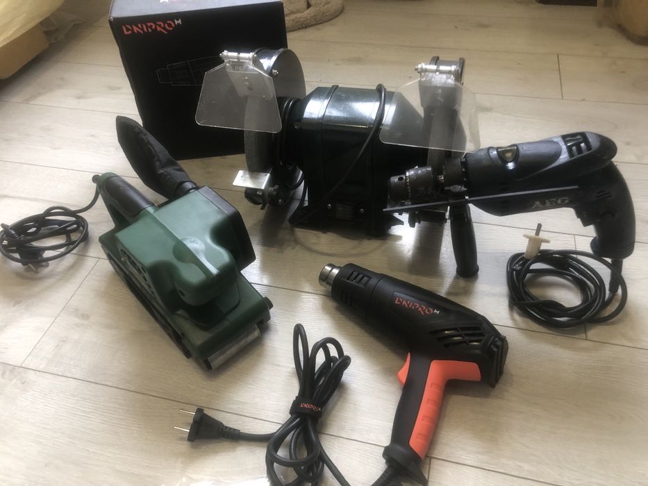 Наждак точило протон фен дніпро м дрель AEG шліфмашина DWT