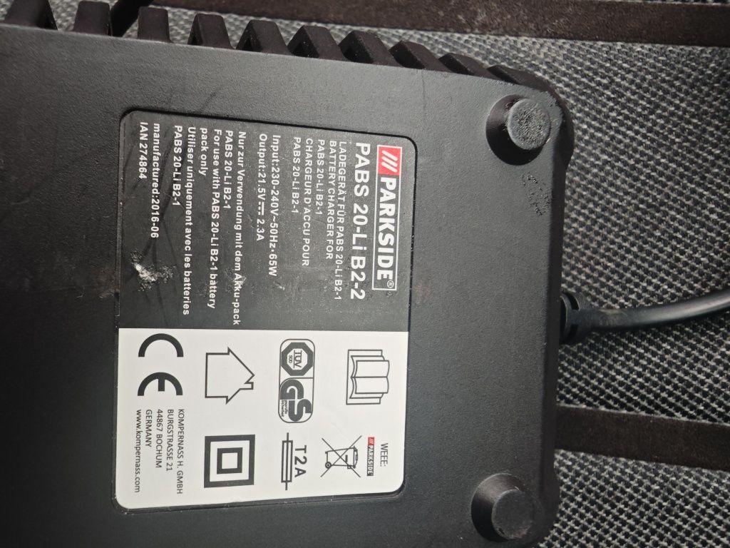 Ładowarka parkside 20v