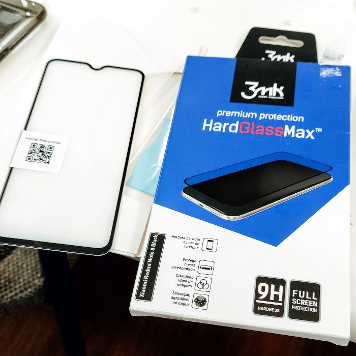 Película de Vidro Temperado 3MK HardGlass Max Xiaomi Redmi Note 8