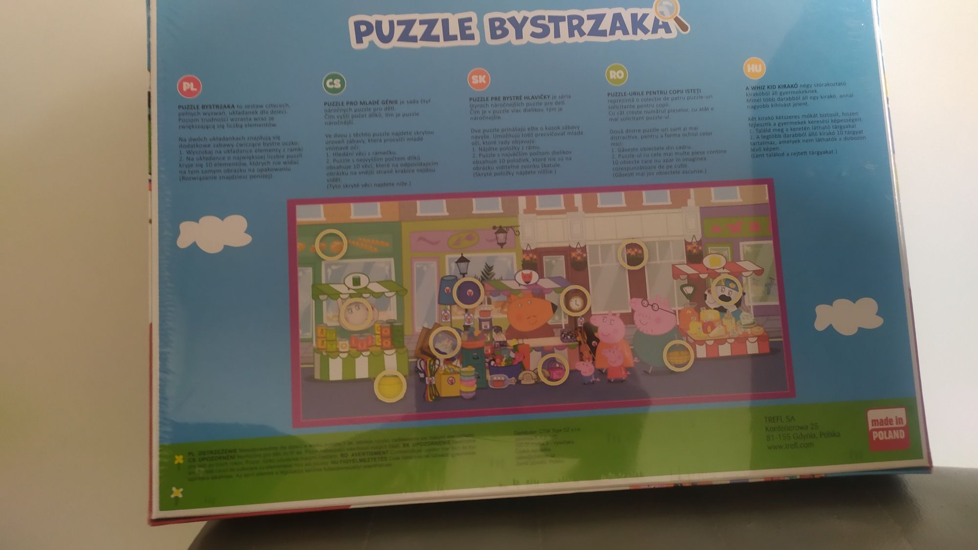 Puzzle bystrzak Peppa pig trefl 4w1 nowe