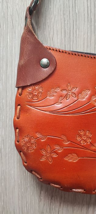 Skórzana torebka damska - ręcznie robiona, unikalna