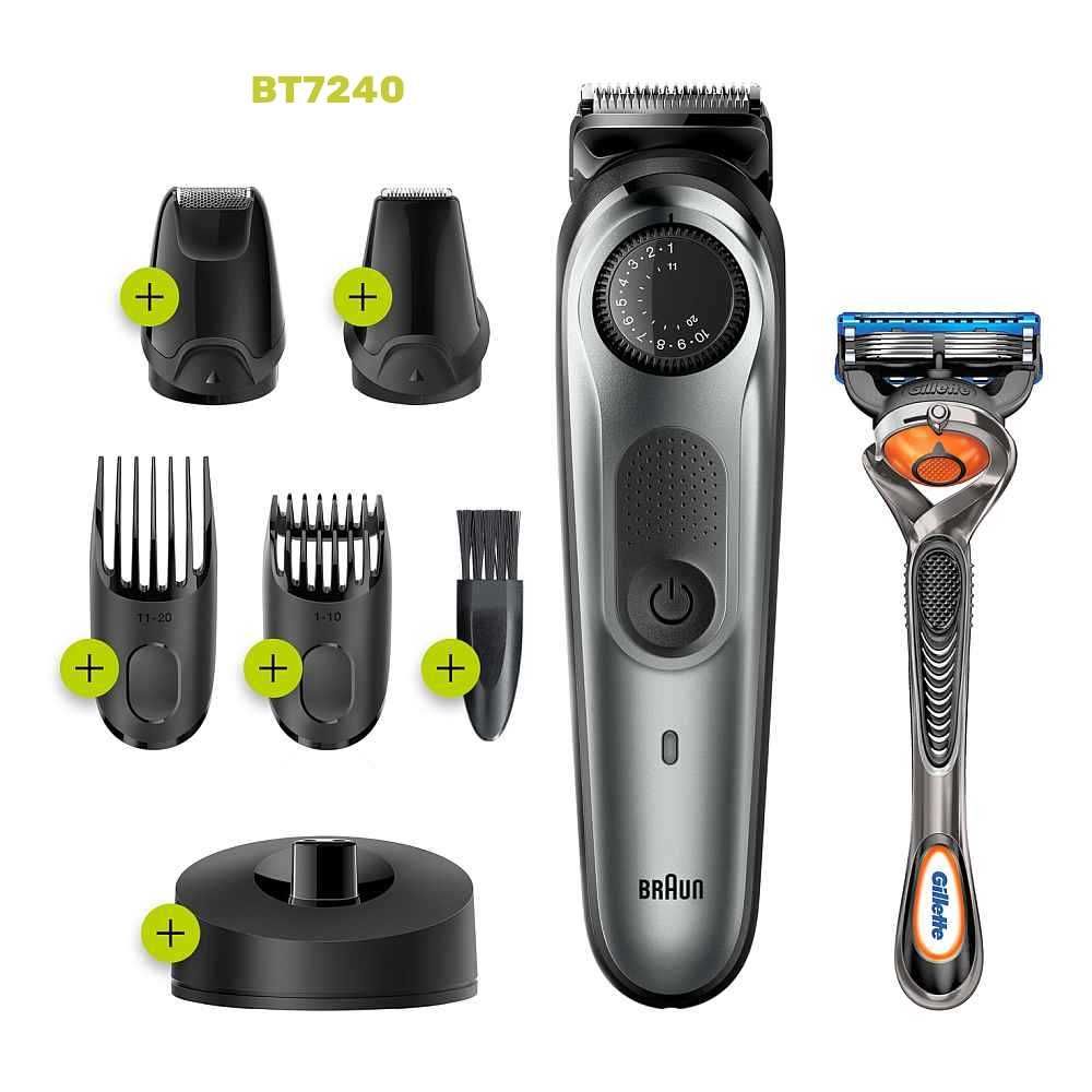 BRAUN BT7240 / MGK7220 maszynka do włosów/brody + Gillette Fusion 5