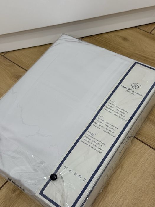 Постільна білизна комплект євро світло-сіра