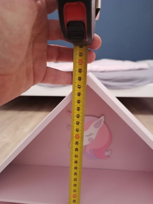 Półka domek różowy na ścianę dla dziewczynki jednorożec