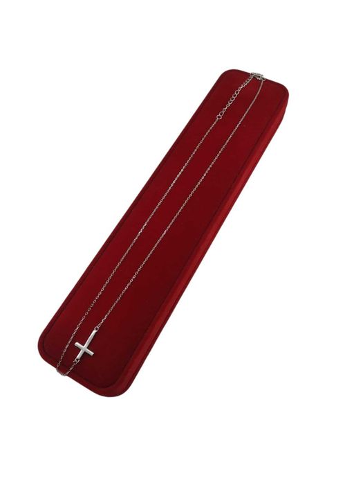 Srebrny łańcuszek z krzyżykiem 925 1,63g 45cm