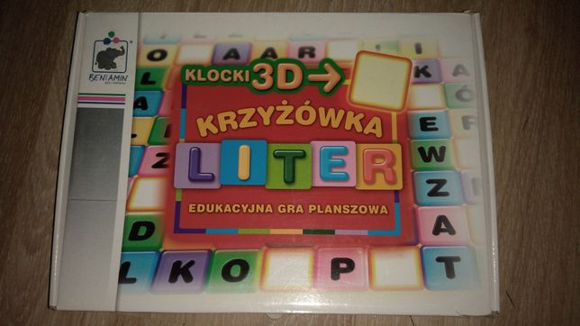 Krzyżówka Liter Edukacyjna Gra Planszowa