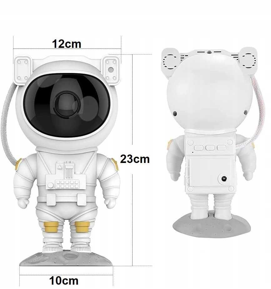 PROJEKTOR GWIAZD ASTRONAUTA Dla Dzieci Lampka Nocna Led Laserowy