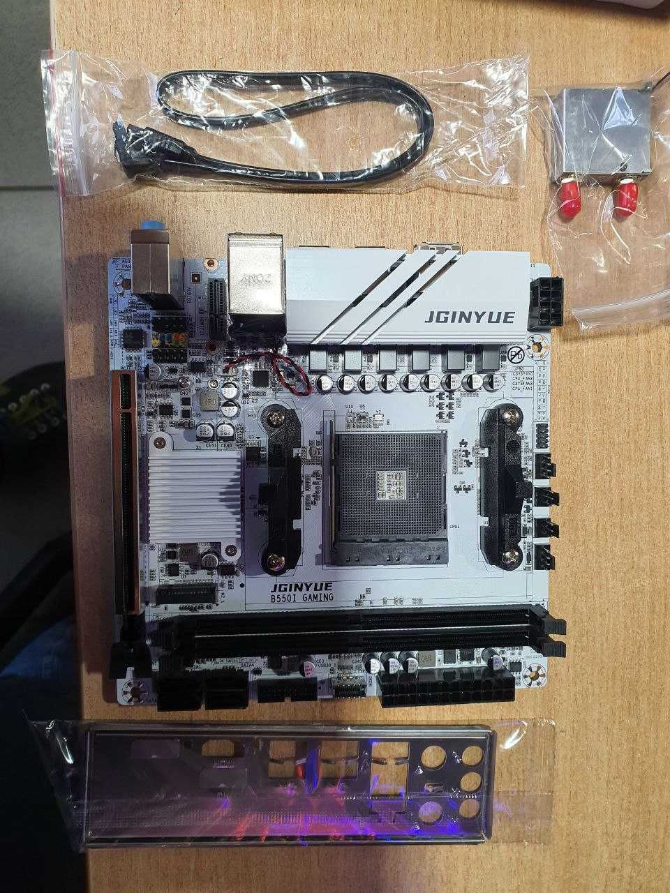 Матер плата sAM4 Mini ITX JGINYUE B550 Gaming с Ryzen 5 5600 ID Coolin
