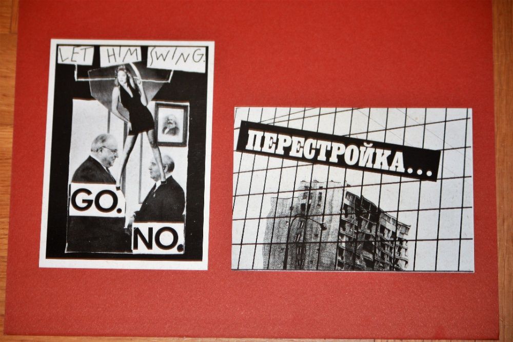 2 pocztówki artystyczne - PIERESTROJKA   Gorbaczow - Kohl
