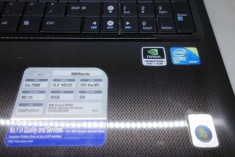Laptop ASUS K50IN/15,6"/2x2,o0GHz/4GB RAM/500GB HDD/Win7