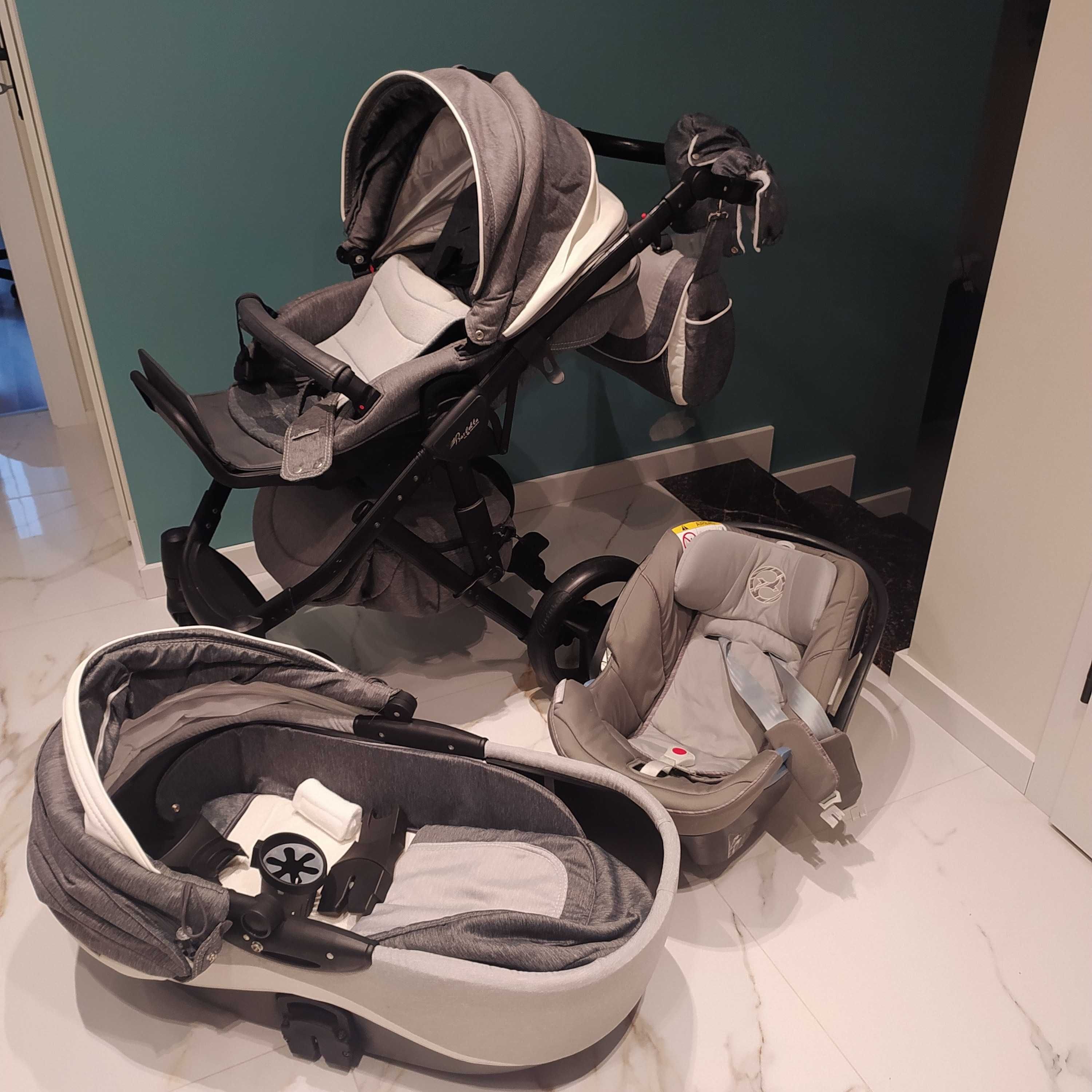 Wózek Adamex i nosidełko cybex