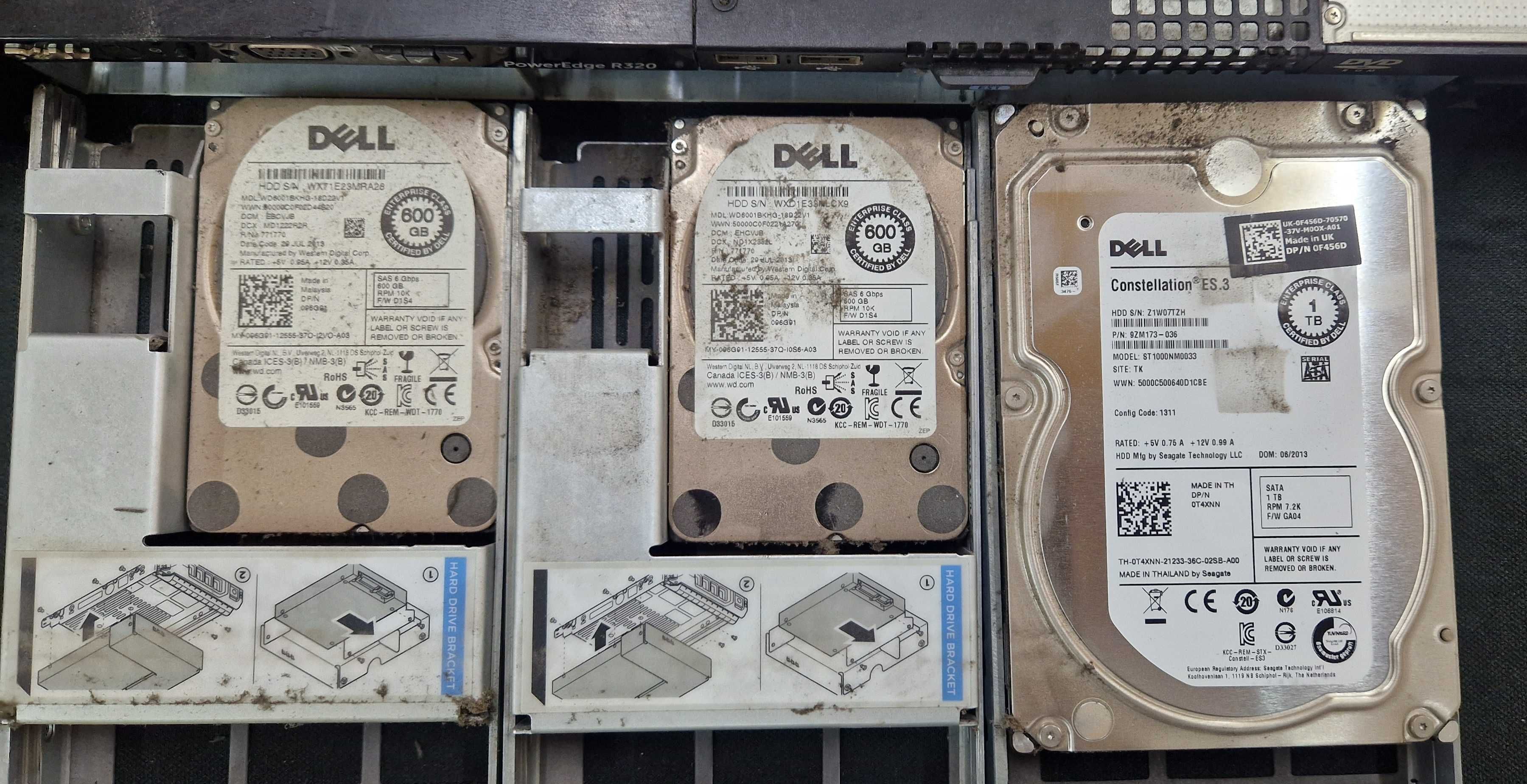 Serwer Dell PowerEdge R320, RACK RAM 64GB, 1,5TB HDD SAS