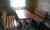 stół i ławki ogrodowe