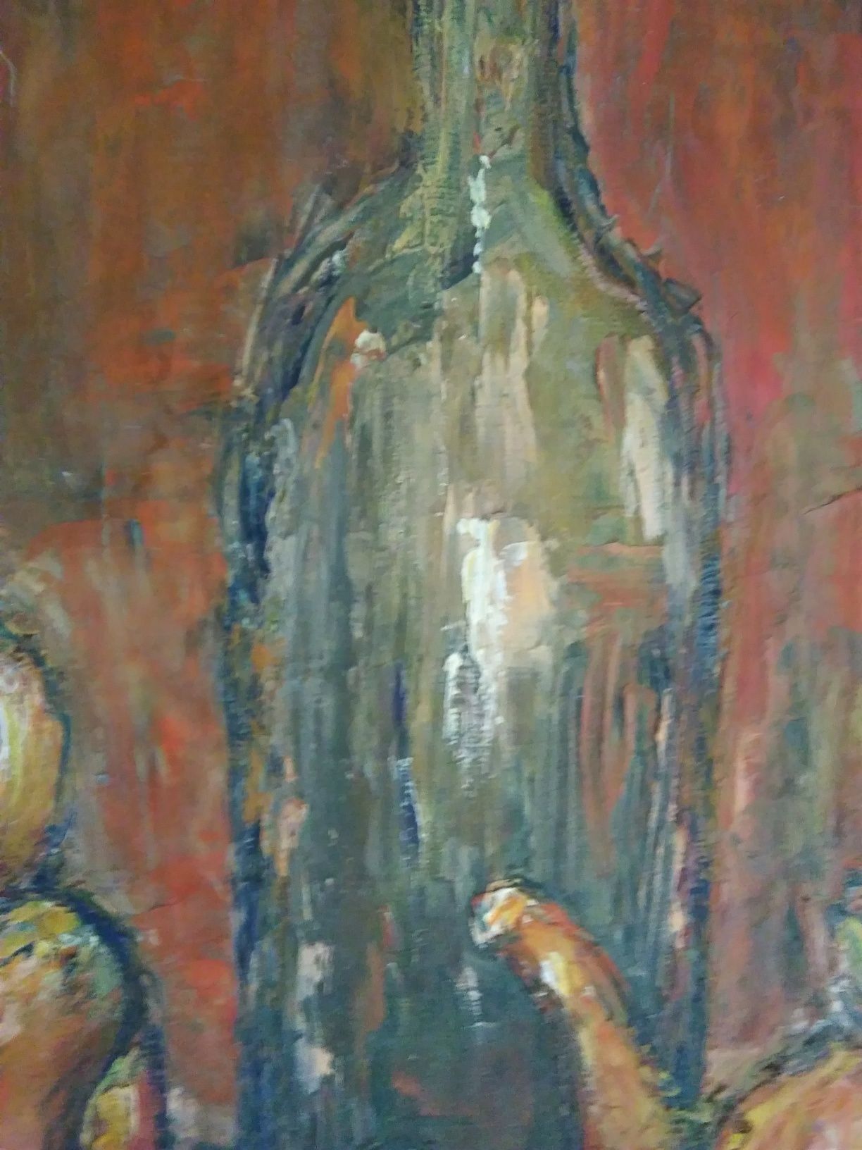 Obraz olejny"Martwa natura z butelką"