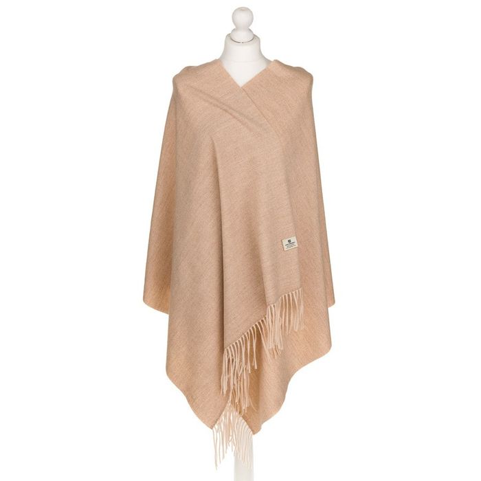 szalik klasyczny z frędzlami w beżowym kolorze - peterson